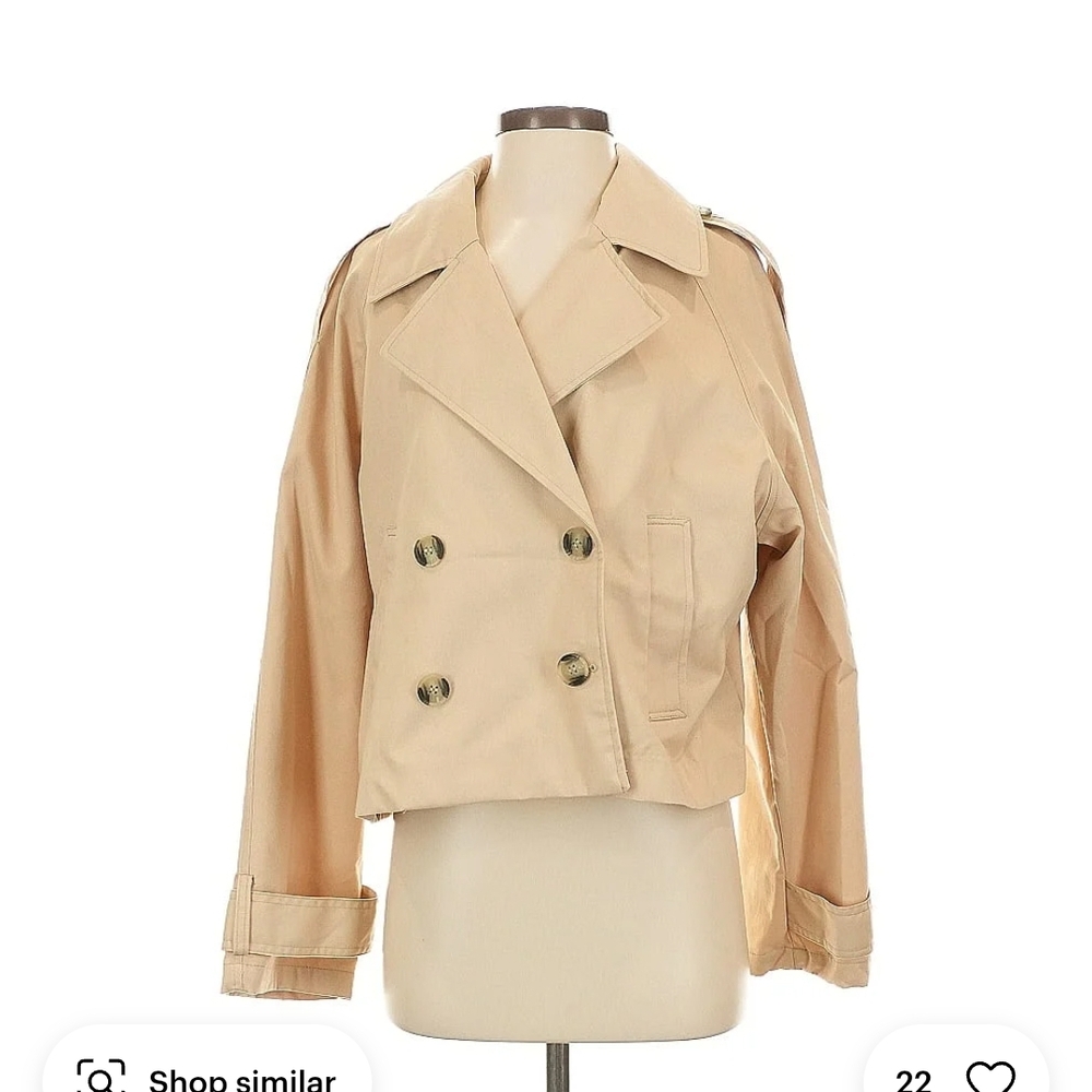 H&M Short Twill Pea Coat